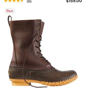 LL Bean Women's Maine Hunting Boots (bean boots), 10", size 7M